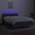 Vidaxl Box spring postelja z vzmetnico LED temno siva 140x190 cm blago