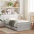 Vidaxl Posteljni okvir s predali siva sonoma 75x190 cm