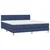 Vidaxl Box spring postelja z vzmetnico modra 160x200 cm blago
