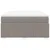 Vidaxl Box spring postelja z vzmetnico taupe 140x190 cm blago