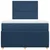 Vidaxl Box spring postelja z vzmetnico modra 120x190 cm blago