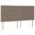 Uzglavlje boje taupe 200x5x118/128 cm tkanina