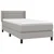 Vidaxl Box spring postelja z vzmetnico svetlo siva 90x190 cm blago