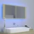 LED kupaonski ormarić s ogledalom boja hrasta 100x12x45 akrilni