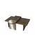 Hanah Home Klub sto 2 u 1 Luna 2, Braon