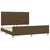Vidaxl Posteljni okvir brez vzmetnice temno rjav 180x200 cm blago