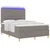 Vidaxl LED Box Spring Postelja z vzmetnico Taupe 160 x 200 cm blago