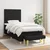 Vidaxl Box spring postelja z vzmetnico črna 90x200 cm blago