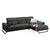 Atelier del Sofa Ugaona garnitura Frido 100x92x308cm Antracit