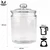 B.U. Komplet 2 steklenih kozarcev s steklenimi pokrovi: 1x 1L, 1x 2L