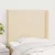 Vidaxl Vzglavje z ušesi krem 83x16x118/128 cm blago
