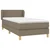 Vidaxl Box spring postelja z vzmetnico taupe 100x200 cm blago