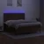 Vidaxl Box spring postelja z vzmetnico LED temno rjava 160x200cm blago