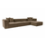 ATELIER DEL SOFA Ugaona garnitura Sora (L1 O1 O1 1R POUFFE ) Brown