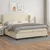 Vidaxl Box spring postelja z vzmetnico krem 200x200 cm umetno usnje