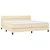 Vidaxl Box spring postelja z vzmetnico krem 200x200 cm blago