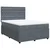 Vidaxl Box spring postelja z vzmetnico temno siva 160x200 cm žamet