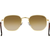 RAY-BAN Hexagonal Muške naočare za sunce 0RB3548 001/51 54, Zlatne boje