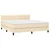 Vidaxl Box spring postelja z vzmetnico LED krem 160x200 cm blago