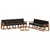 Set vanjskih sofa 9 kom. Prirodna i crna
