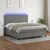 Vidaxl Box spring postelja z vzmetnico LED temno siva 180x200 cm blago