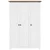 Ormar od borovine s 3 vrata bijeli 118 x 50 x 171,5 cm Panama