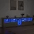 Komoda s LED svjetlima siva boja betona 283x37x67 cm