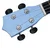 Vidaxl Otroški ukulele soprano s torbo baby moder 23