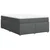 Vidaxl Box spring postelja z vzmetnico temno siva 160x200 cm blago