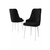 HANAH HOME Set 4 stolice Trex Black White