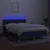 Vidaxl Box spring postelja z vzmetnico LED modra 140x190 cm blago