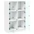 Visoka komoda s vratima bijela 68x37x109 cm konstruirano drvo