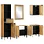 vidaXL vidaXL 5 kosov kopalniškega pohištva Brown Solid Wood Mango, (21828130)