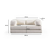 Atelier del Sofa Dvosed Via Con, 200x100x80 cm, Bela