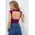 Trend Alacati Stili Ženska bluza bez rukava Alc-X13495, Okrugli izrez, Ljubičasta