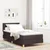 LED Box Spring Krevet Tamno smeđa 90 x 190 cm tkanina