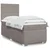 Vidaxl Box spring postelja z vzmetnico taupe 80x200 cm blago