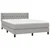 Vidaxl Box spring postelja z vzmetnico svetlo siva 140x200 cm blago