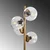Aberto Design Podna lampa Faze-NT-116, 130 cm, 32 x 32 cm, 4 x E27, Zlatne boje