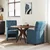Blagovačke stolice s kotačima 2 pcs Plava 58 x 67 x 97 cm