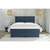 Temno modra boxspring postelja s prostorom za shranjevanje 160x200 cm – Ropez