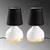 Opviq Set Stonih lampi Yildo-8021, 17x17x33 cm, IP20, 2 komada, Braon-bela