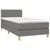 Vidaxl Box spring postelja z vzmetnico temno siva 80x200 cm blago