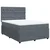 Vidaxl Box spring postelja z vzmetnico temno siva 160x200 cm žamet
