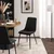 shumee IBIS Oblazinjen jedilni stol Črn žamet Modern Loft