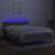 vidaXL Box spring postelja z vzmetnico LED sv. siva 140x200 cm blago