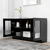 Vitrina crna 120 x 30,5 x 70 cm konstruirano drvo