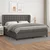 Vidaxl Box spring postelja z vzmetnico siva 200x200 cm umetno usnje