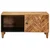 vidaXL Klubska miza Rjava 80 x 50 x 40 cm Masiven les manga