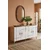 Hanah Home komoda Ilay 150, 150 cm, hrast Sapphire / bela / srebrna